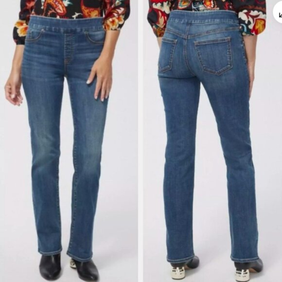 Chico's Denim Pull-On Slim Boot-Cut Jeggings Size 14R - Picture 1 of 10